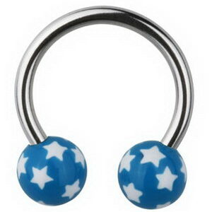 Stardom Eyebrow Piercing - Blue - 1.2 x 10 mm