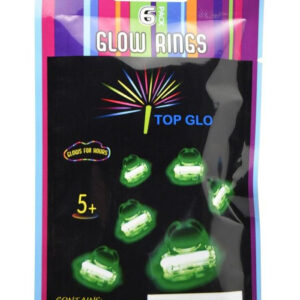 6 Pack med Glowstick Ringer