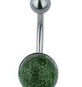 Shadow Stone Belly Piercing - Green