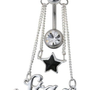 Star Belly Piercing - Black