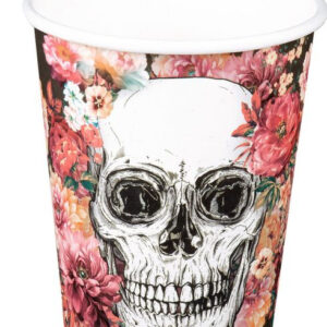 10 stk Pappkrus 210 ml - Day of the Dead