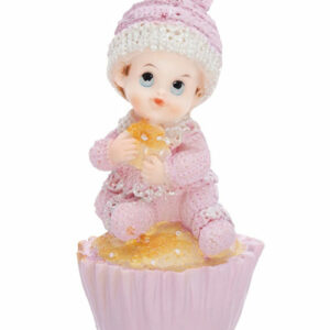 Nydelig Babyjente på Cupcake - Kaketopp 9 cm