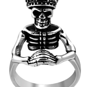 Dead Royal Prayer - Sølvfarget Ring i Kirurgisk Stål