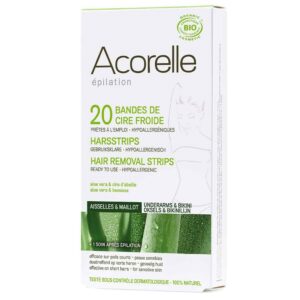 Acorelle Organic Cold Wax Strips Armpits & Bikini x20