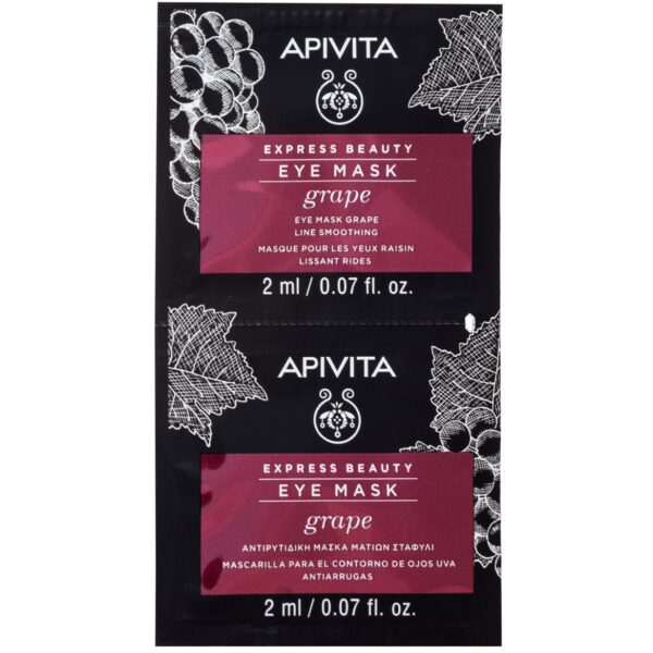 APIVITA Express Beauty Line Smoothing Eye Mask with Grape 2X2 ml