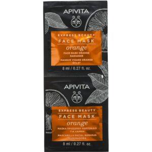 APIVITA Express Beauty Radiance Face Mask with Orange 2X8 ml