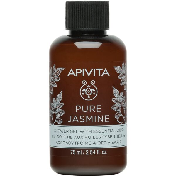 APIVITA Pure Jasmine  Travel Size Shower Gel with Essential Oils with