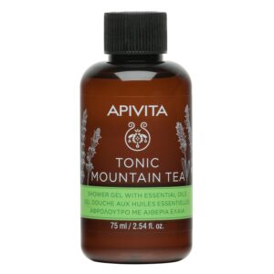 APIVITA Tonic Mountain Tea Travel Size Shower Gel with Essential Oils