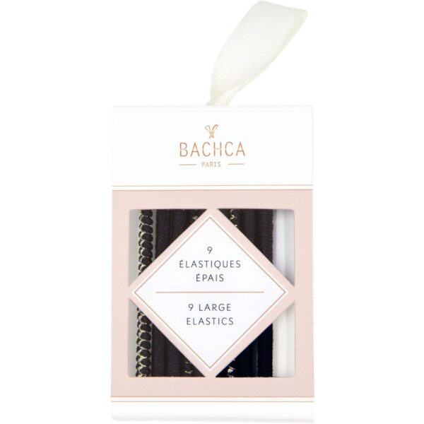 BACHCA Large elastics x9 black and lurex