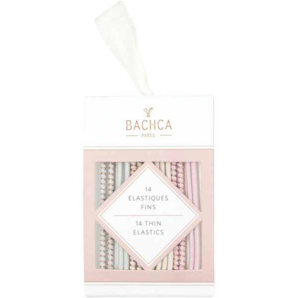 BACHCA Thin elastics x14 pastel-colored and lurex