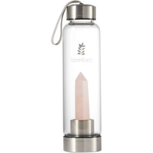 Bamford Crystal Water Bottle Rose Quartz