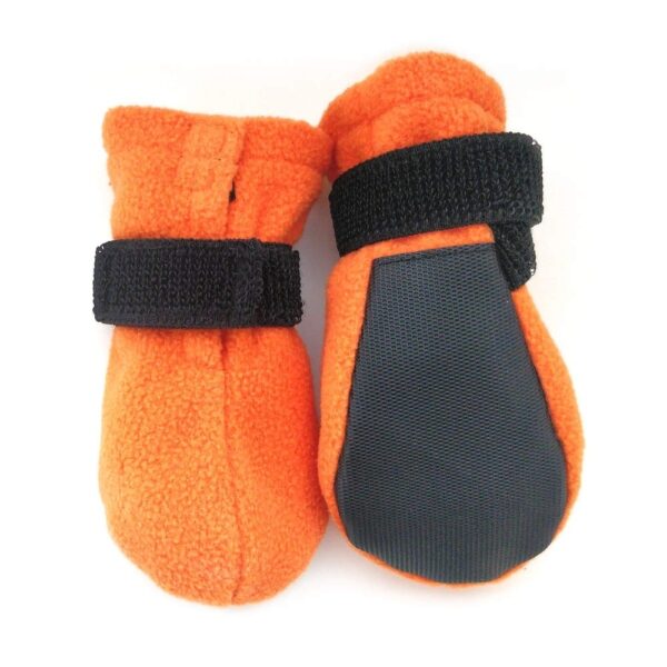 Basic Paws Fleece Hundesko Korte Orange 4-pack (S)