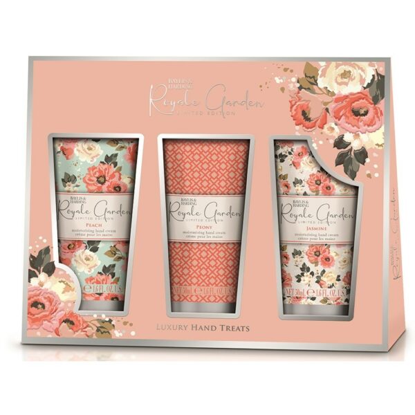 Baylis & Harding Royale Garden Peach Peony & Jasmine 3 Hand Cream Set