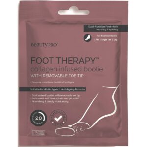 Beauty PRO Foot Therapy Collagen Infused Bootie With Removable Toe Tip