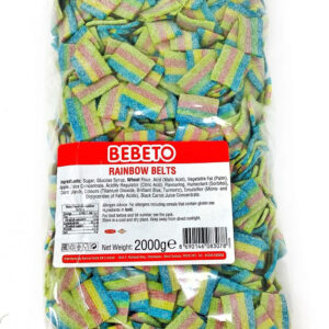 2 kg Bebeto Rainbow Belts / Sukret Vingummi