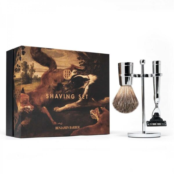 Benjamin Barber Classic 3-piece Shaving Set Chrome Mach3