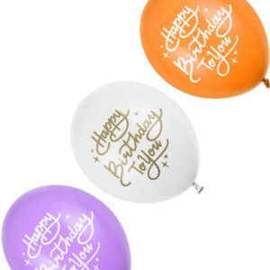 50 stk Happy Birthday To You Ballonger i Forskjellige Farger 30 cm
