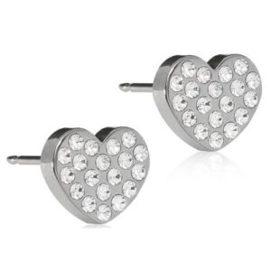 Blomdahl Earrings Brilliance Heart 8 mm  Crystal