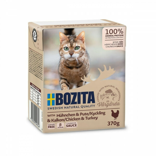 Bozita Biter i Saus Kylling & Kalkun 370 g