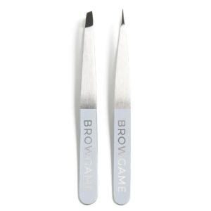 Browgame Cosmetics Duo Pack Pointed + Slanted Original Tweezer