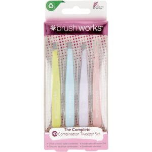 Brushworks HD Combination Tweezer Set - Pastels