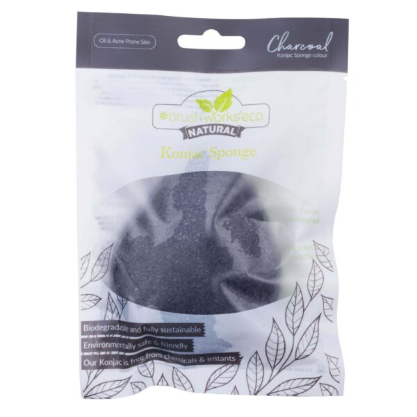 Brushworks Konjac Sponge Black - Charcoal