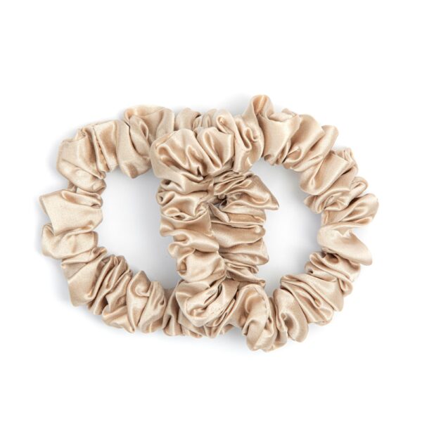 ByBarb Silk Hair Tie Medium 2 Pack Beige