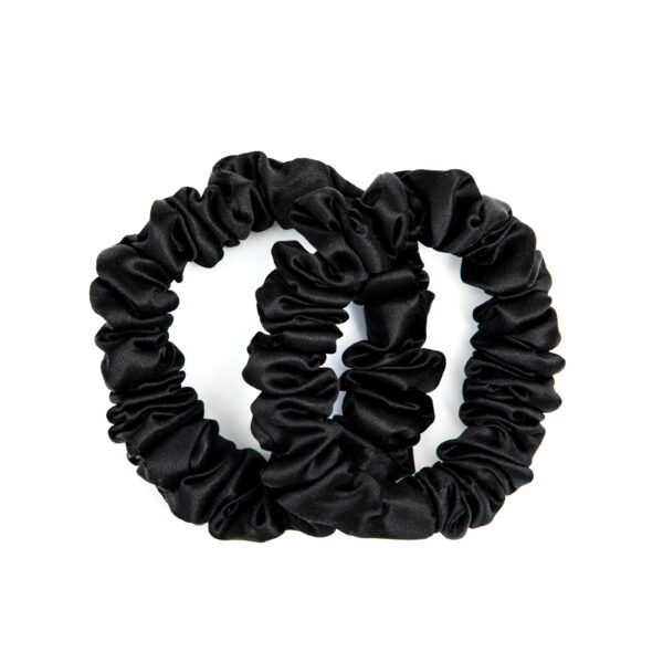 ByBarb Silk Hair Tie Medium 2 Pack Black