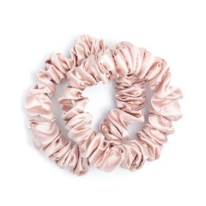 ByBarb Silk Hair Tie Medium 2 Pack Pink