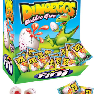 200 stk Fini Dino Eggs / Tyggegummi med Flytende Kjerne - Hel Eske