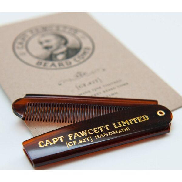 Captain Fawcett Folding Pocket Beard Comb