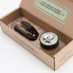 Captain Fawcett Moustache Wax & Folding Comb - Sandalwood