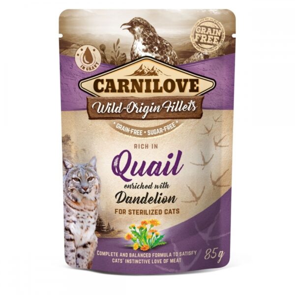 Carnilove Cat Sterilized Quail & Dandelion 85 g