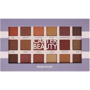 Carter Beauty Cosmetics 18-Shade Eyeshadow Palette Warm Velvet