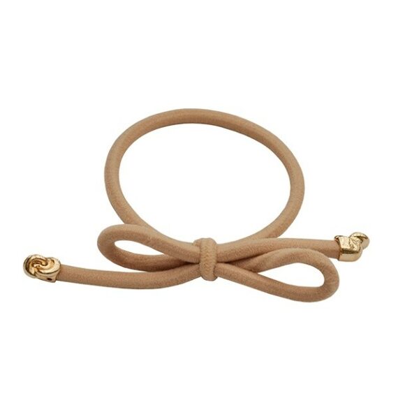 Corinne Hair Tie Bow Knots - Beige