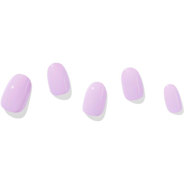 Dashing Diva Glaze Semi Cured Solid Color Gel Nail Strips Creamy Lilac