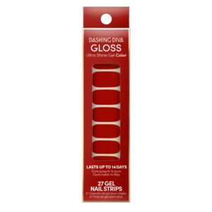 Dashing Diva Gloss Color Gel Nail Strips Red Velvet