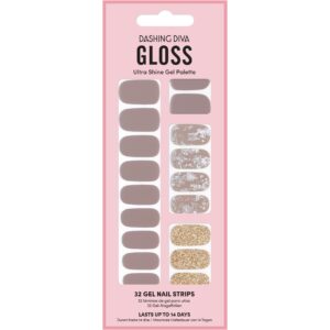 Dashing Diva Gloss Palette Gel Nail Strips Turn To Stone