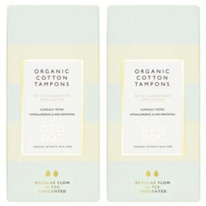 DeoDoc Organic Cotton Tampons Regular 2-pack