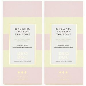 DeoDoc Organic Cotton Tampons Super 2-pack