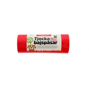 Dogman Bæsjepos med Knythånd 50-pack (Rød)