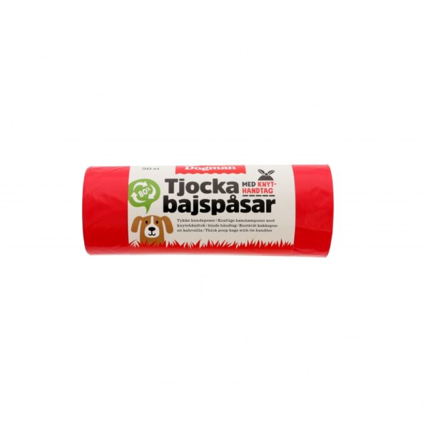 Dogman Bæsjepos med Knythånd 50-pack (Rød)