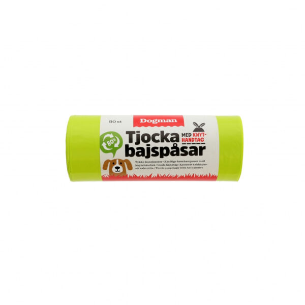 Dogman Bæsjepos med Knythånd 50-pack (Limegrön)