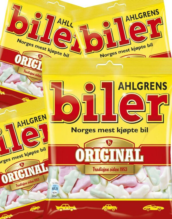 36 stk Ahlgrens Biler 125 gram Skumgodteri - Hel Eske 4500 gram