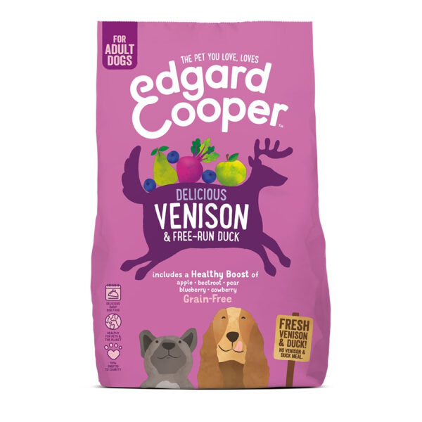 Edgard & Cooper Dog Grain Free Hjort & And (12 kg)