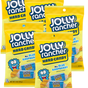 12 stk Poser Jolly Rancher Sukkertøy med Blue Raspberry Smak - Hel Eske 2376 gram (USA Import)