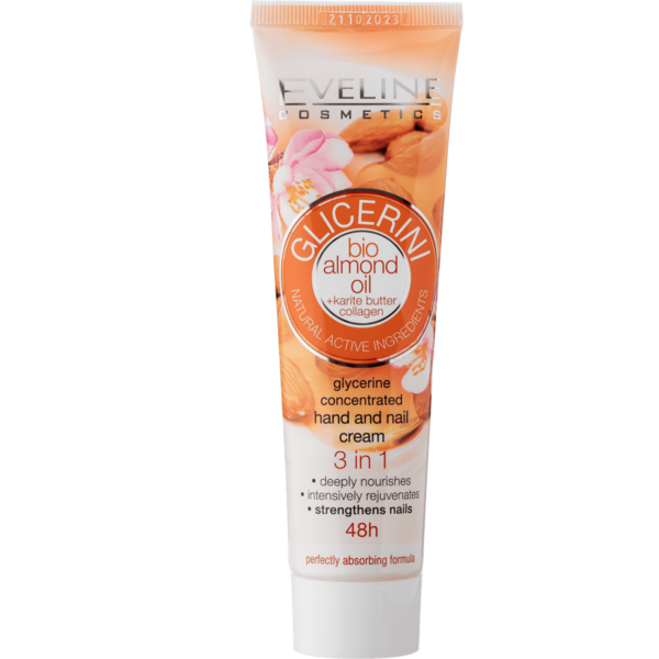 Eveline Cosmetics Glicerini Hand And Nail Cream With Almond  100 ml