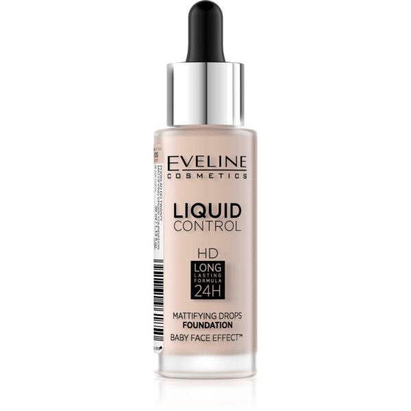 Eveline Cosmetics Liquid Control Foundation With Dropper 005 Ivory