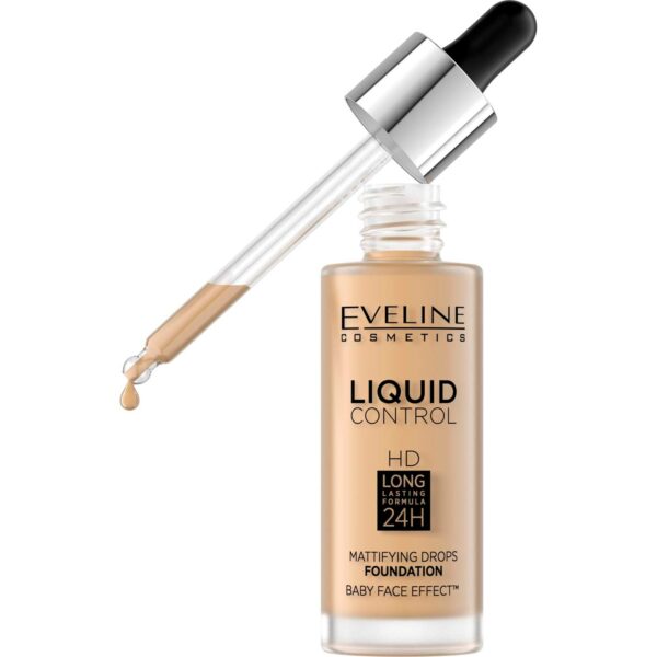 Eveline Cosmetics Liquid Control Foundation With Dropper 016 Anilla Be