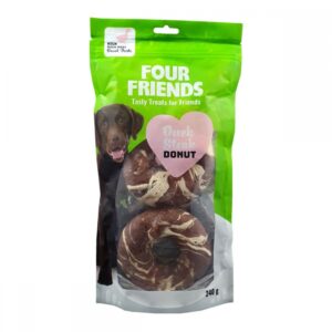 FourFriends Dog Duck Steak Donut 2-pack